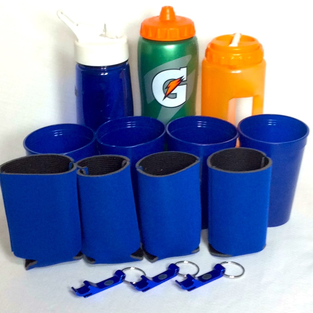 Bottles, Cups, Cozies, Can Openers, & Soda Savers
